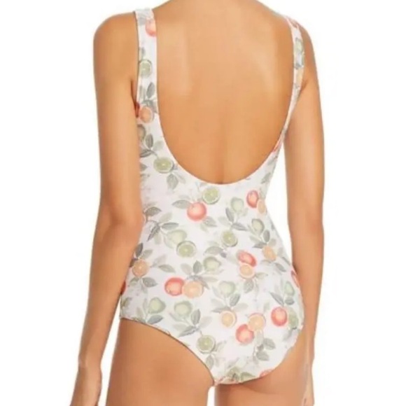 Mink Pink Valencia Cutout One Piece Swimsuit Citrus Design - Picture 2 of 7